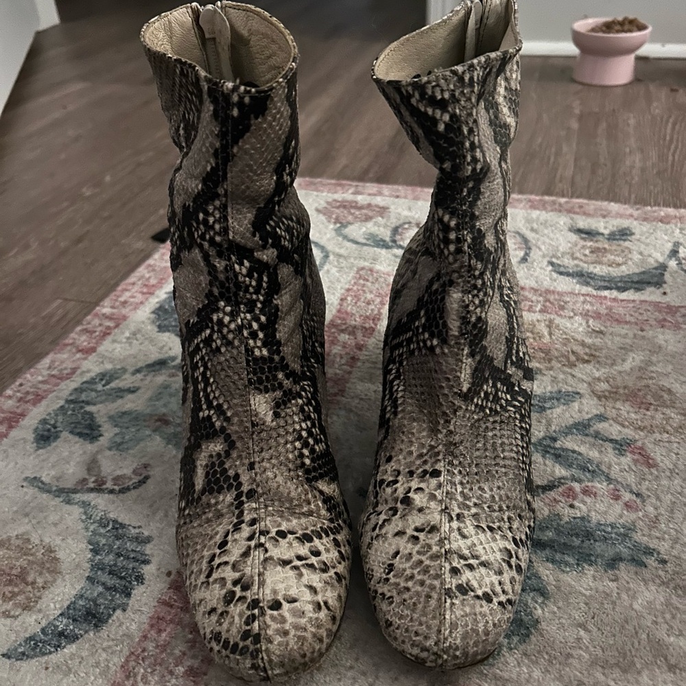 Free People Womens Cecile Leather Dressy Ankle Boots